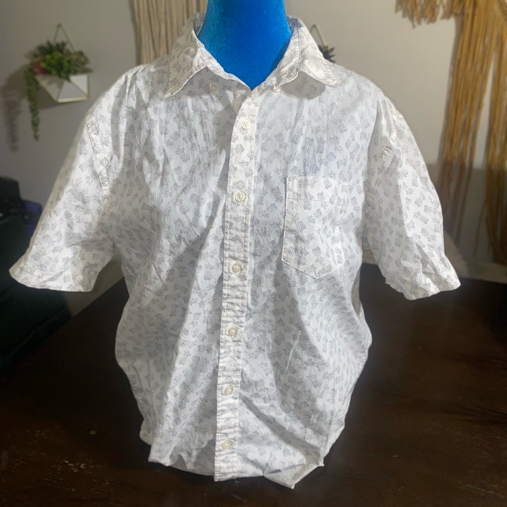 Sonoma White Casual Button Down Shirt